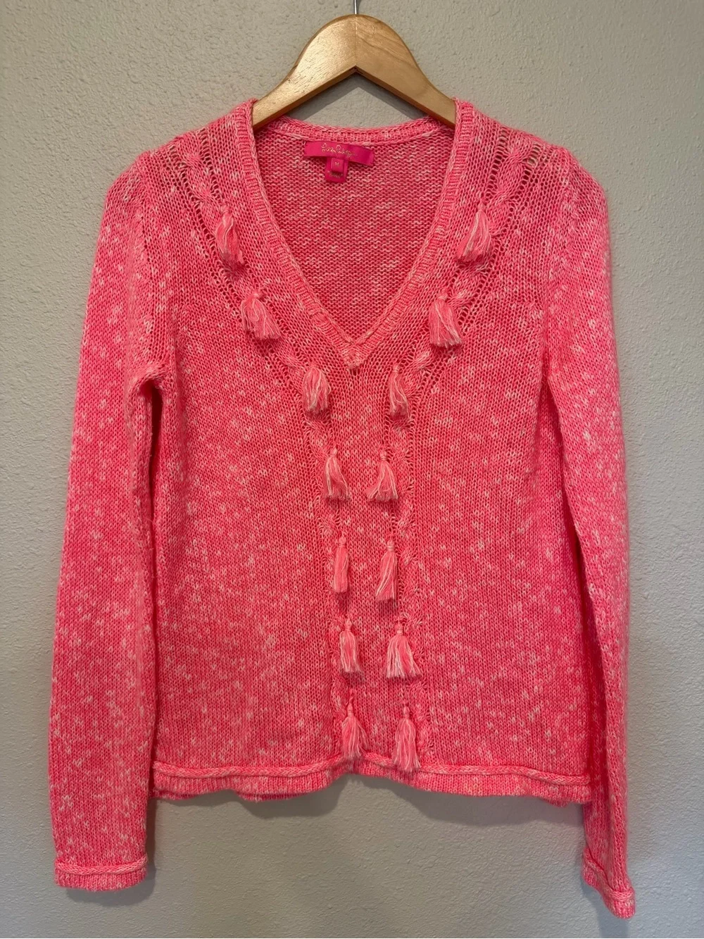 Lilly Pulitzer Kovette Tassel V-Neck Sweater